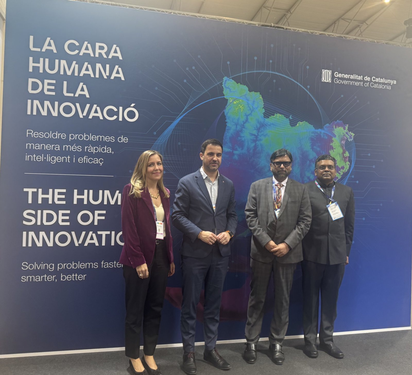 Ambassador Jayant N. Khobragade and CG Inbasekar Sundaramurthi meet dignitaries of the Government of Catalonia at Smart City Expo