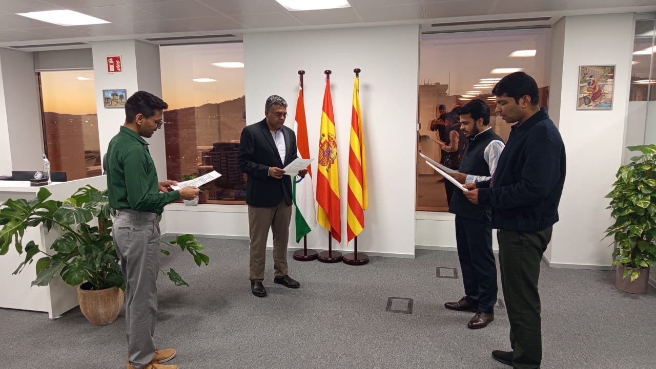 Officers of CGI Barcelona celebrated 75 Years of the Constitution of India with a Pledge