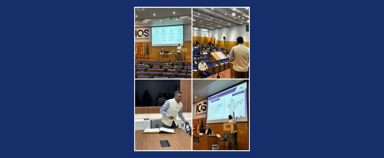 CG Inbasekar Sundaramurthi holds Lecture about Indian Economy at IQS - Ramon Llull University