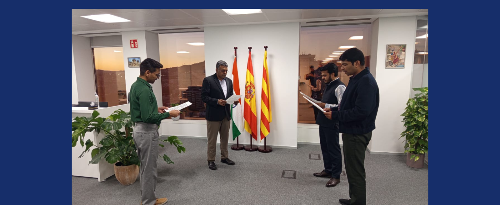 Officers of CGI Barcelona celebrated 75 Years of the Constitution of India with a Pledge
