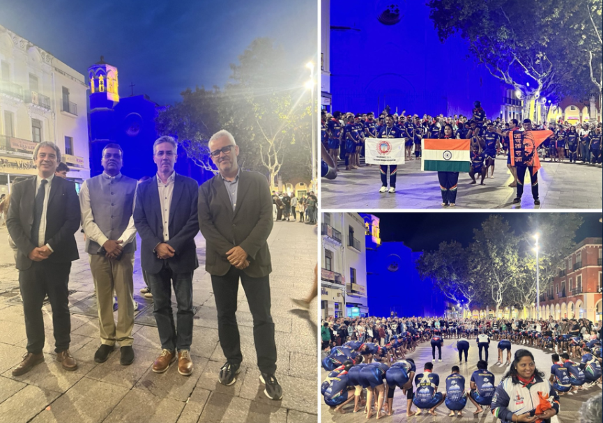 Consul General attended Mumbai Govindes spectacular human tower performance in Vilafranca del Penedes.